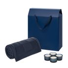 Подарочный набор Сенто (Sento), Селла Софт (Cella Soft), синий (свечи, плед)