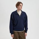 Толстовка на молнии унисекс Флоу (Flow), темно-синяя, размер 5XL/6XL
