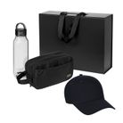 Подарочный набор Фит, Импульс, Бостон (Fit, Impulse, Boston), черный (бейсболка, бутылка, косметичка)