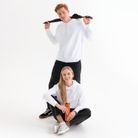 Худи с капюшоном, унисекс Алекс (Alex) белый, размер M