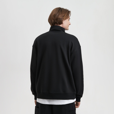 Толстовка на молнии унисекс Флоу (Flow), черная, размер 5XL/6XL