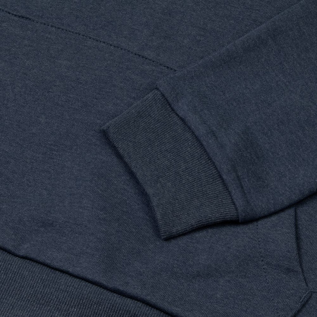 Толстовка с капюшоном унисекс Hoodie, синий меланж, размер S