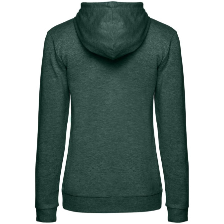 Толстовка с капюшоном женская Hoodie, темно-зеленый меланж, размер XL