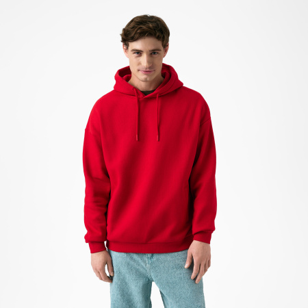 Худи релакс унисекс Баланс (Balance), с начесом, красный, размер XL/2XL