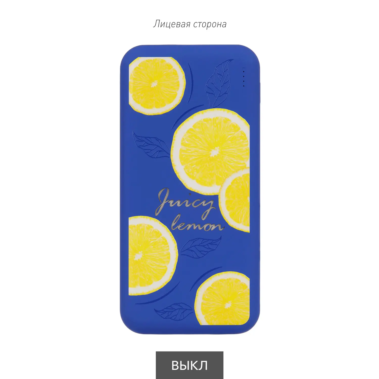 Внешний аккумулятор с подсветкой Люче Ультрамарин (Luce Ultramarine) 10000 mAh, ярко-синий