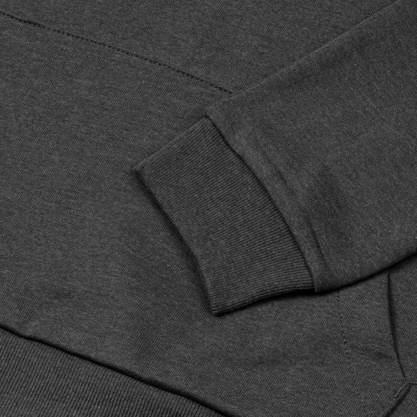 Толстовка с капюшоном унисекс Hoodie, серый меланж (антрацит), размер XS