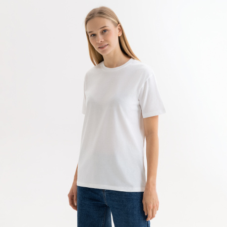 Футболка унисекс Крис (Kris), 150 гр., белая (теплого оттенка), размер L