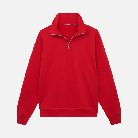 Толстовка на молнии унисекс Флоу (Flow), красная, размер XL/2XL