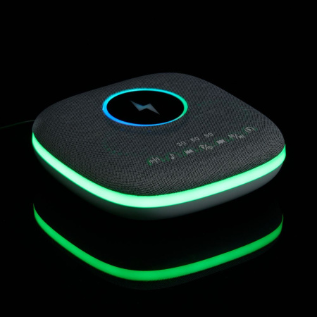 Bluetooth колонка с беспроводной зарядкой и подсветкой Terrafonic