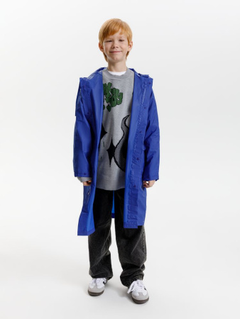 Дождевик детский RainDrop Kids, ярко-синий, 12 лет (рост 142-152)