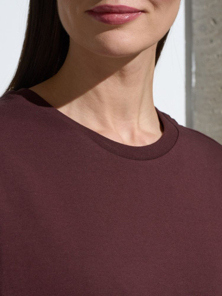 Футболка Oversize Premium, коричневая (шоколад), размер S
