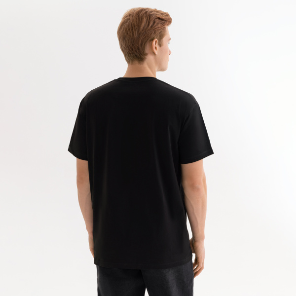 Футболка унисекс Крис (Kris), 150 гр., черная, размер L