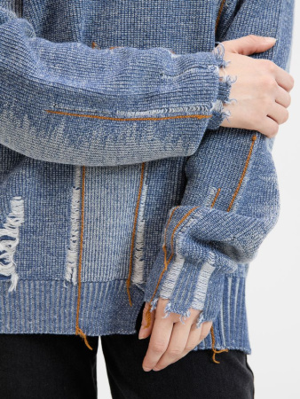 Джемпер Denim свободного силуэта на заказ, полушерсть, размер L