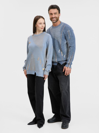 Джемпер Denim свободного силуэта на заказ, полушерсть, размер S