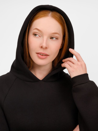 Худи унисекс оверсайз Easy Street, черное, размер XL/XXL