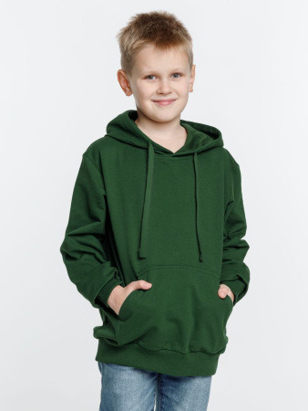 Худи детское Kirenga Kids 2.0, темно-зеленое, 12 лет