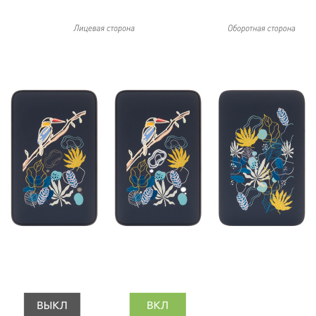 Внешний аккумулятор с подсветкой Анкор (Ancor) 5000 mAh, синий