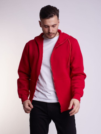 Худи на молнии Premium Heavy, красное, размер 3XL