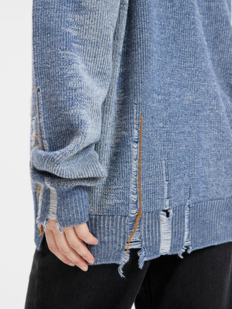 Джемпер Denim свободного силуэта на заказ, полушерсть, размер L