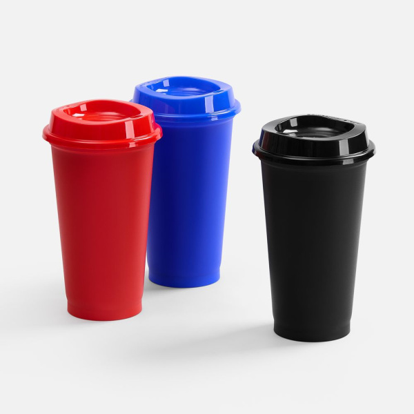 Стакан с крышкой Color Cap, ver.2