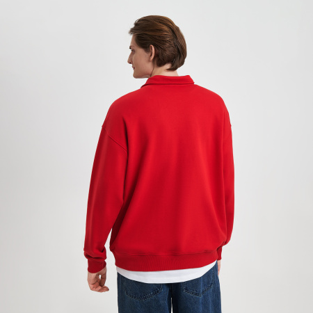 Толстовка на молнии унисекс Флоу (Flow), красная, размер 3XL/4XL
