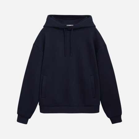 Худи релакс унисекс Баланс (Balance), с начесом, синий, размер 3XL/4XL