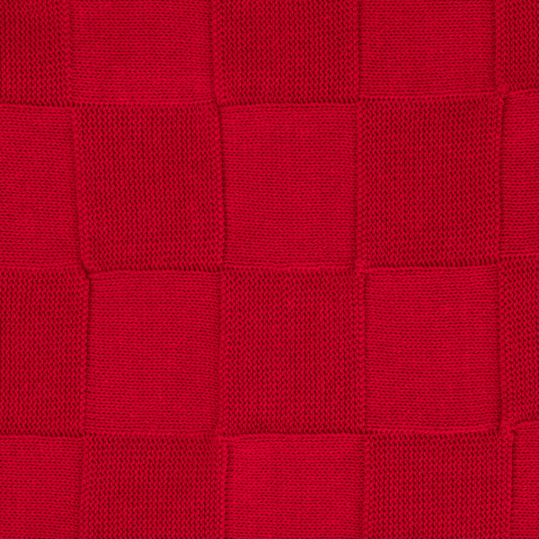 Плед Селла (Cella) вязаный, красный (без подарочной коробки)