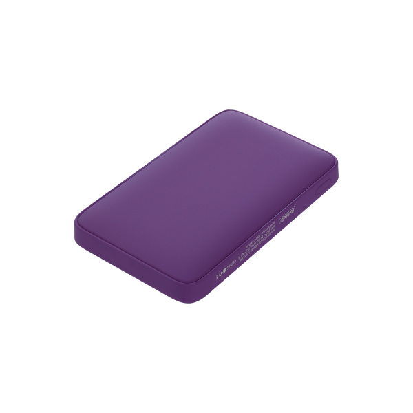 Внешний аккумулятор с подсветкой Анкор (Ancor) 5000 mAh, фиолетовый