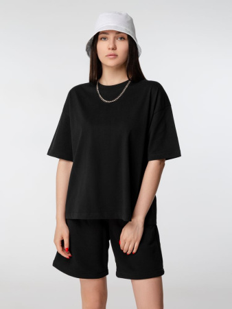 Футболка оверсайз женская Boxy Women, темно-серая (графит), размер M