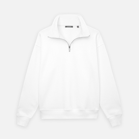 Толстовка на молнии унисекс Флоу (Flow), белая, размер 3XL/4XL