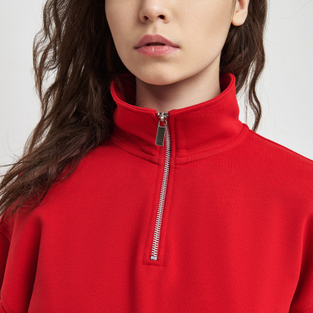 Толстовка на молнии унисекс Флоу (Flow), красная, размер 3XL/4XL
