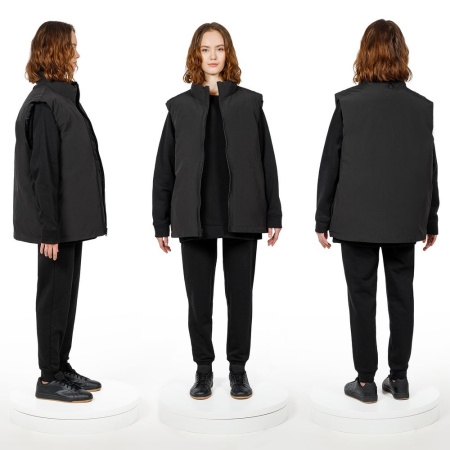 Жилет двусторонний V2, черный, размер 5XL/6XL