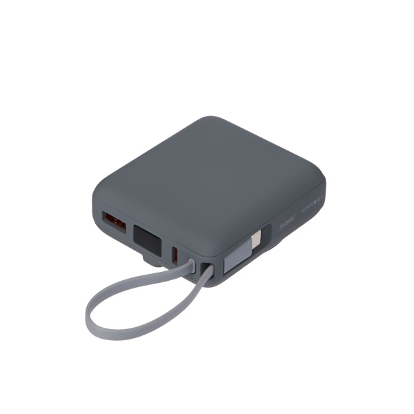 Внешний аккумулятор с подсветкой Риттер PD (Ritter PD) 10000mAh с функцией беспроводной зарядки 15W, серый