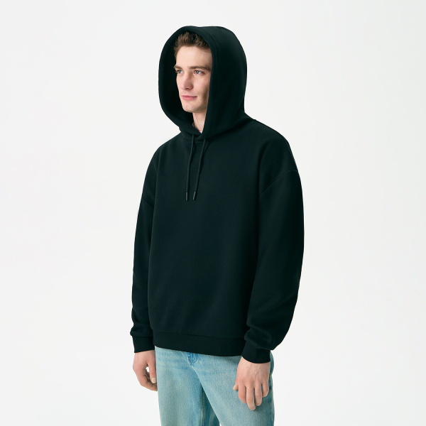Худи релакс унисекс Баланс (Balance), с начесом, черный, размер XL/2XL