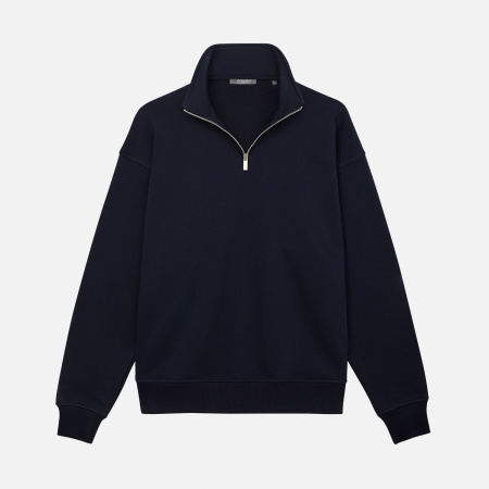 Толстовка на молнии унисекс Флоу (Flow), темно-синяя, размер 5XL/6XL