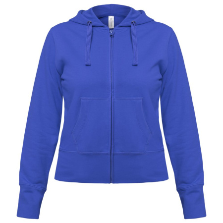 Толстовка женская Hooded Full Zip ярко-синяя, размер XS