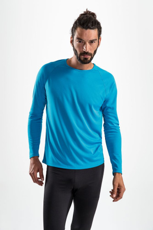 Футболка с длинным рукавом Sporty LSL Men ярко-бирюзовая, размер 3XL