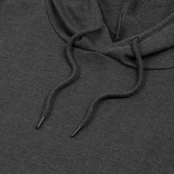 Толстовка с капюшоном унисекс Hoodie, серый меланж (антрацит), размер XS