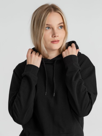 Толстовка с капюшоном унисекс Hoodie, черная, размер L