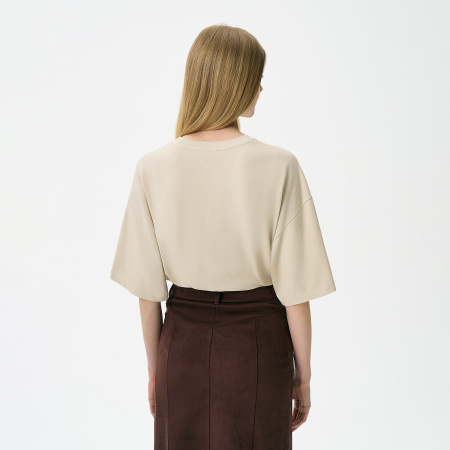 Футболка унисекс премиум Аура (Aura), 200гр. бежевый, размер 3XL/4XL