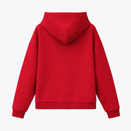 Худи релакс унисекс Баланс (Balance), с начесом, красный, размер XL/2XL