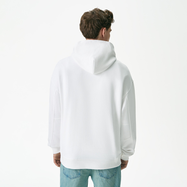 Худи оверсайз унисекс Фьюжн (Fusion), белый, размер M/L