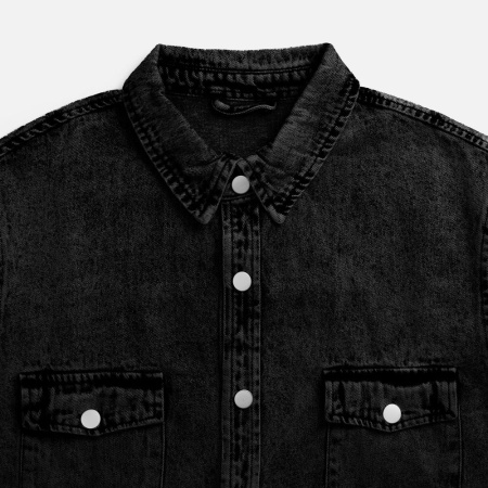 Куртка джинсовая O3, черная, размер XL/XXL