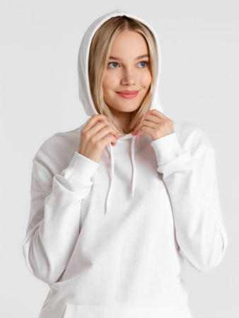 Толстовка с капюшоном унисекс Hoodie, белая, размер XXL