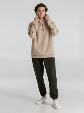 Толстовка с капюшоном унисекс Hoodie, бежевая, размер XS