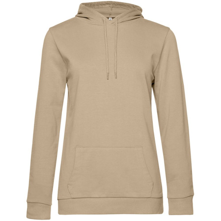 Толстовка с капюшоном женская Hoodie, бежевая, размер XL