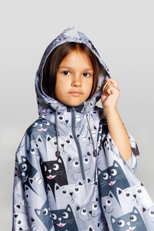 Дождевик-пончо детский AquaStop Kids на заказ, разноцветный,9-12 лет