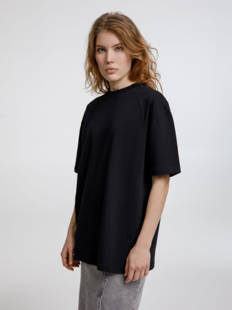 Футболка оверсайз унисекс Sideline, черная, размер XL/XXL