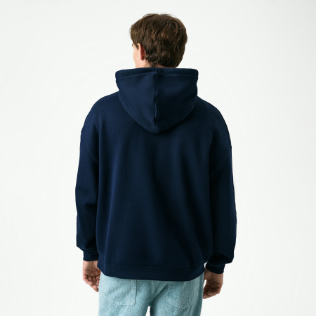 Худи релакс унисекс Баланс (Balance), с начесом, синий, размер 3XL/4XL