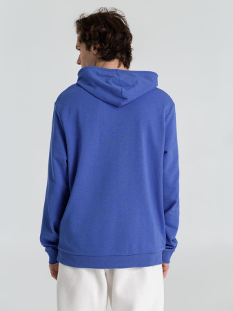Толстовка с капюшоном унисекс Hoodie, ярко-синий меланж, размер XS